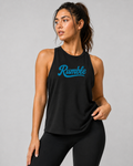 Rumble Women’s Racerback Training Tank – Black & Blue